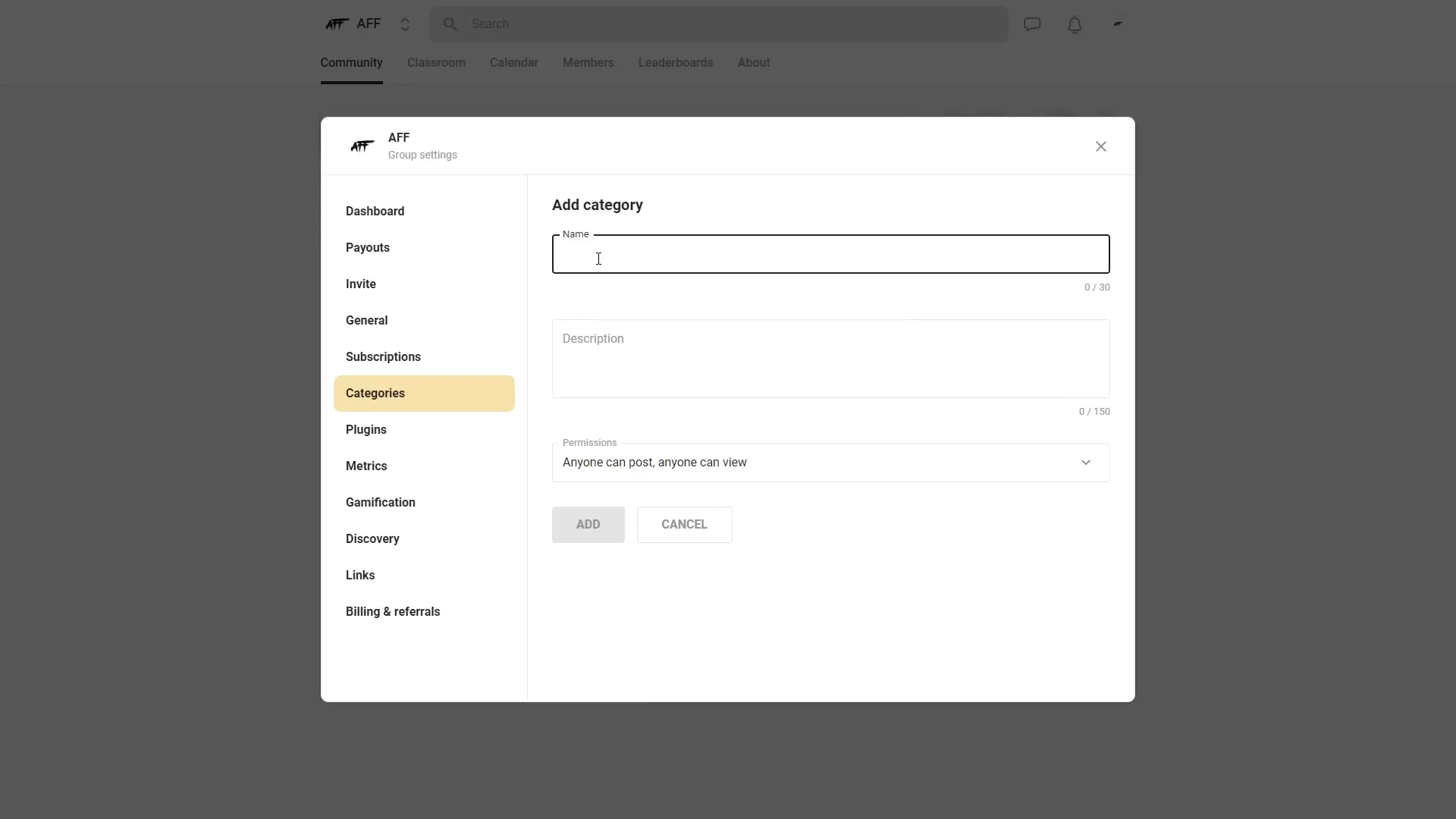 Adding and managing categories in Skool community